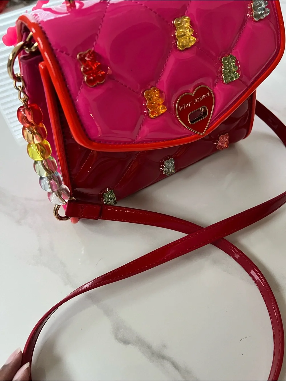 Betsey Johnson Gummy Bear Bag with Sanitizer Holder from Bath & Body Works - Picture 8 of 9